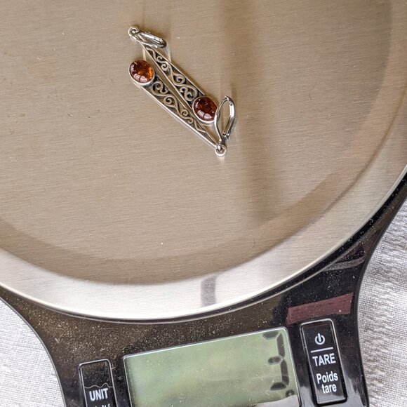 Earring Bundle: Amber/Silver + Red/Yellow Jasper Gemstone Dangle Earrings - Picture 10 of 10